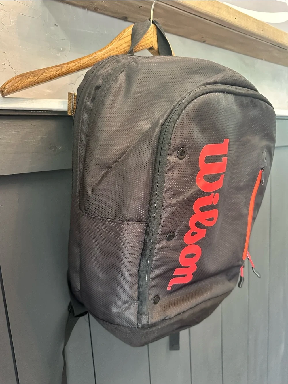 Wilson Tour Tennis Backpack Black Red holds up to two rackets